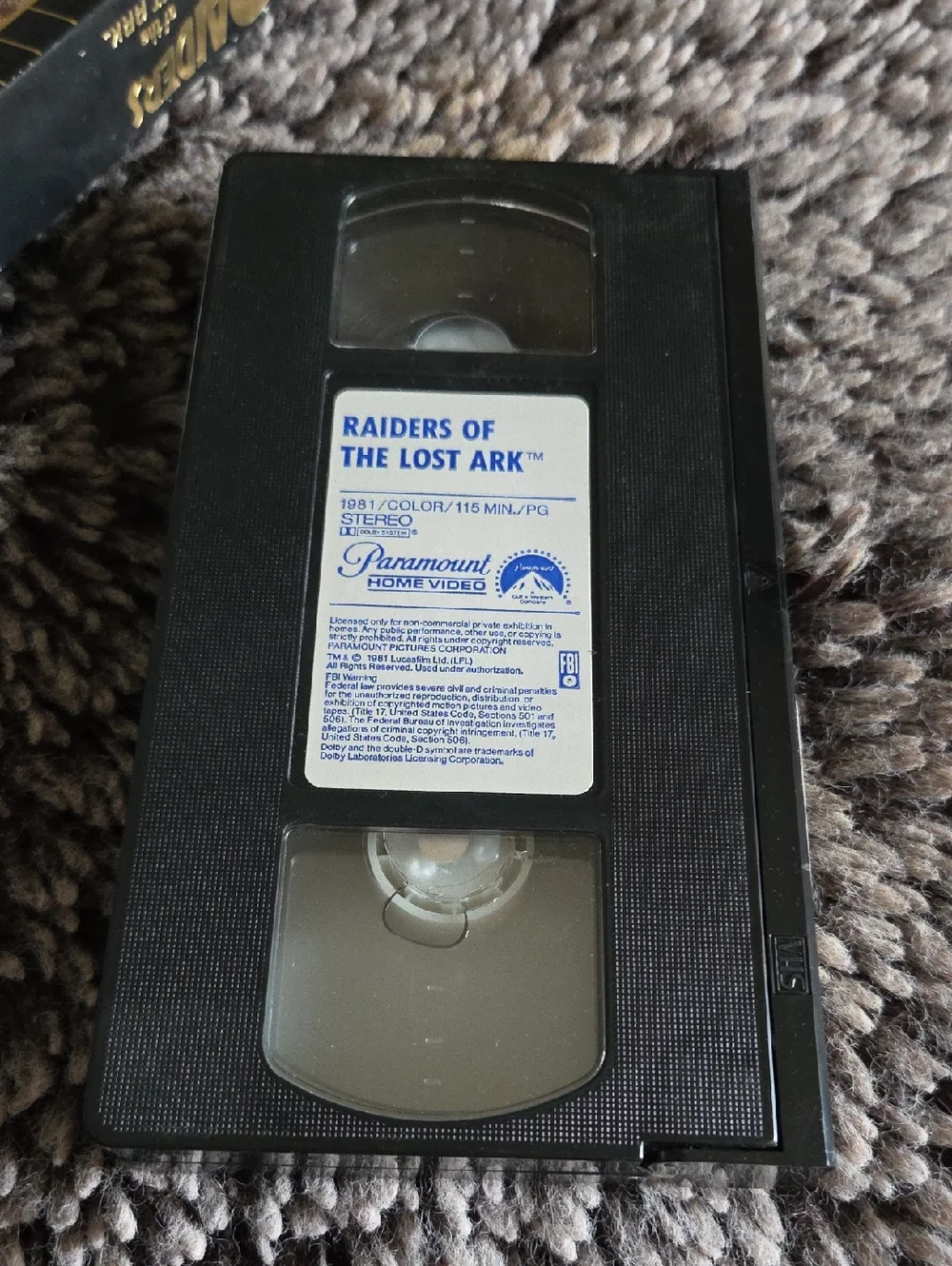 Raiders of the Lost Ark VHS (Collector’s Edition)